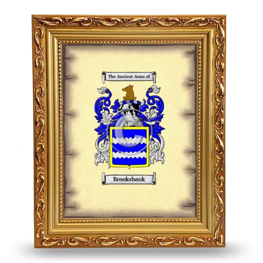 Brooksbank Coat of Arms Framed - Gold