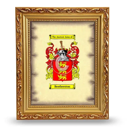Brotherston Coat of Arms Framed - Gold