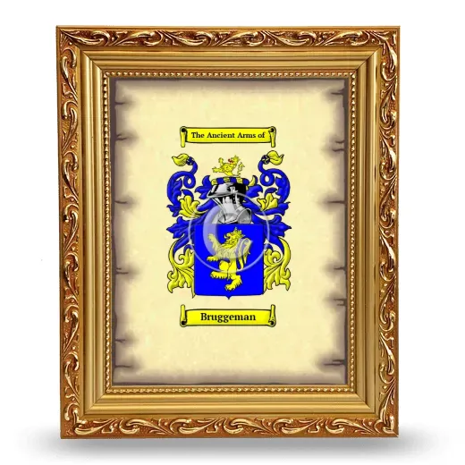 Bruggeman Coat of Arms Framed - Gold