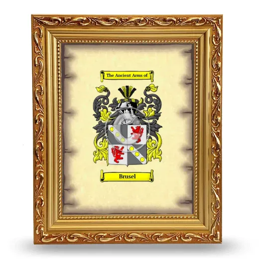 Brusel Coat of Arms Framed - Gold