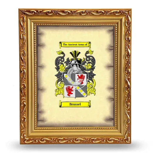 Brussel Coat of Arms Framed - Gold