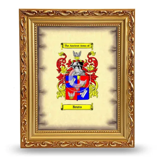 Bruto Coat of Arms Framed - Gold