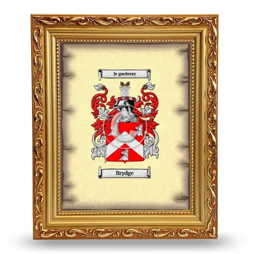 Brydge Coat of Arms Framed - Gold