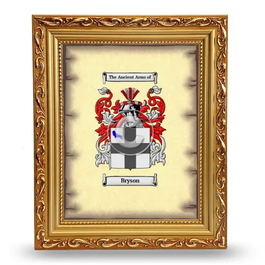 Bryson Coat of Arms Framed - Gold