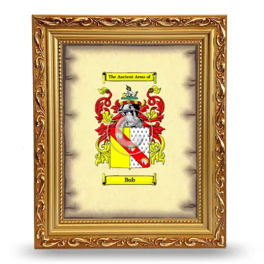 Bub Coat of Arms Framed - Gold