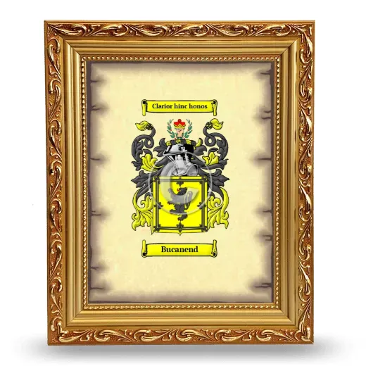Bucanend Coat of Arms Framed - Gold