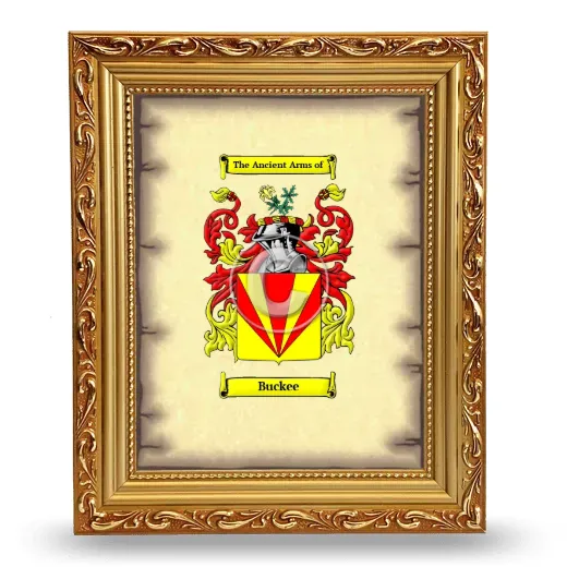 Buckee Coat of Arms Framed - Gold