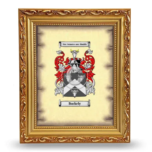Buckely Coat of Arms Framed - Gold