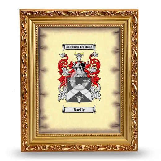 Buckly Coat of Arms Framed - Gold