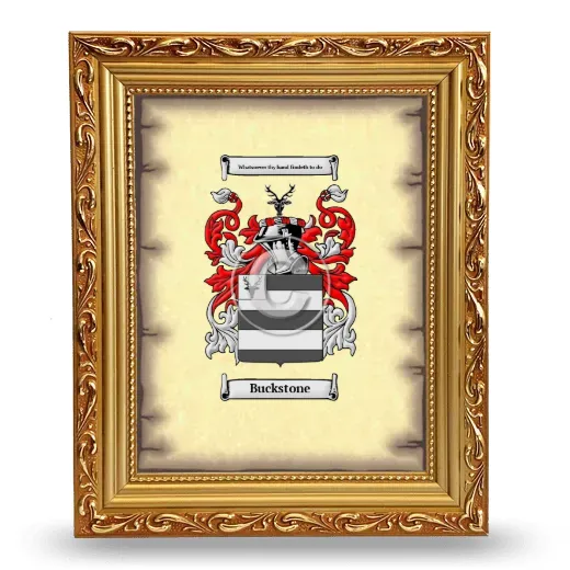 Buckstone Coat of Arms Framed - Gold