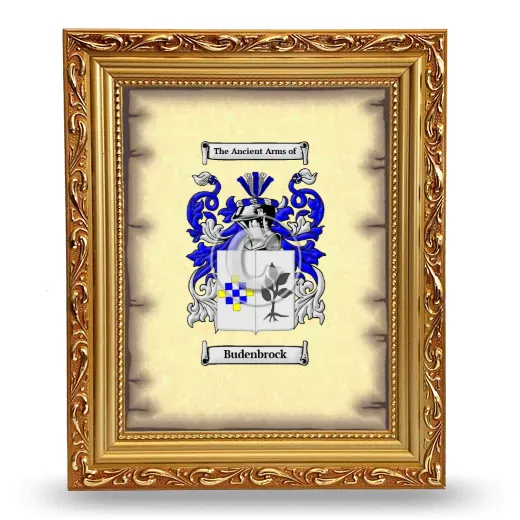 Budenbrock Coat of Arms Framed - Gold
