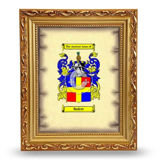 Bufert Coat of Arms Framed - Gold