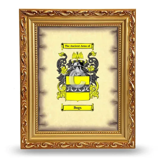 Bugs Coat of Arms Framed - Gold