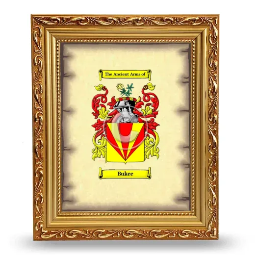 Bukee Coat of Arms Framed - Gold