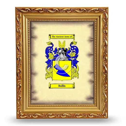 Bullis Coat of Arms Framed - Gold