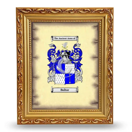 Bultar Coat of Arms Framed - Gold