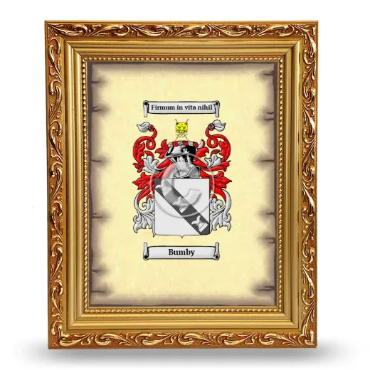 Bumby Coat of Arms Framed - Gold