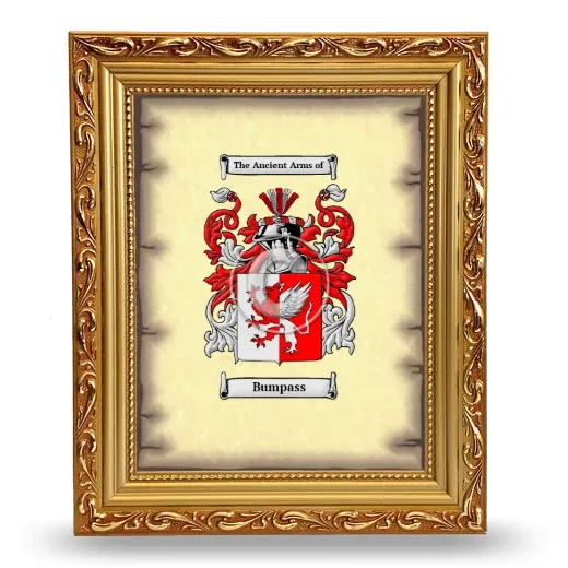 Bumpass Coat of Arms Framed - Gold