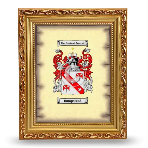 Bumpstead Coat of Arms Framed - Gold