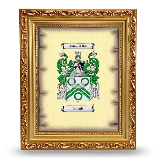 Burgh Coat of Arms Framed - Gold