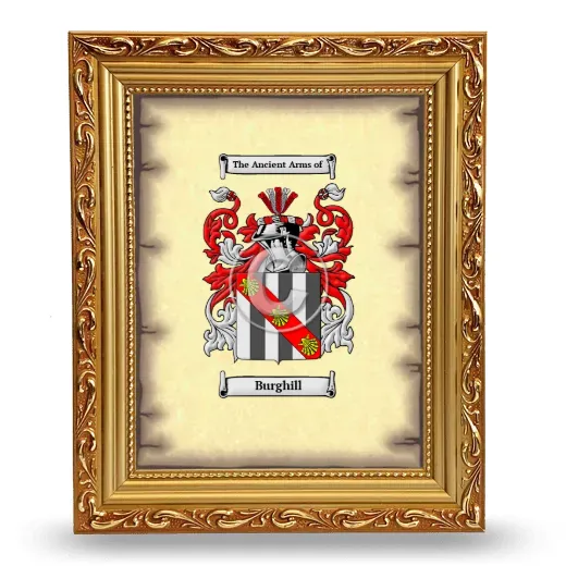 Burghill Coat of Arms Framed - Gold