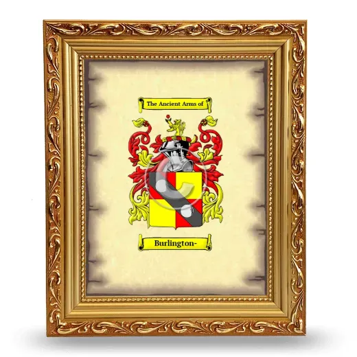 Burlington- Coat of Arms Framed - Gold