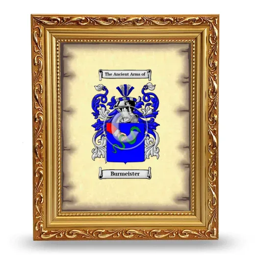 Burmeister Coat of Arms Framed - Gold