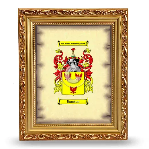 Burnton Coat of Arms Framed - Gold