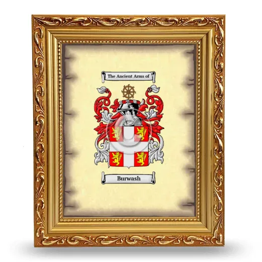 Burwash Coat of Arms Framed - Gold