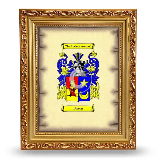 Busca Coat of Arms Framed - Gold
