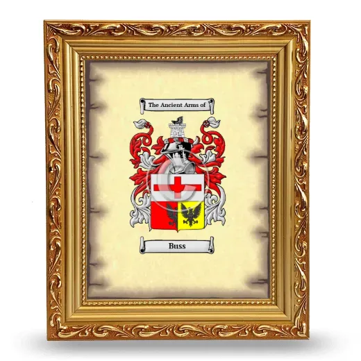 Buss Coat of Arms Framed - Gold