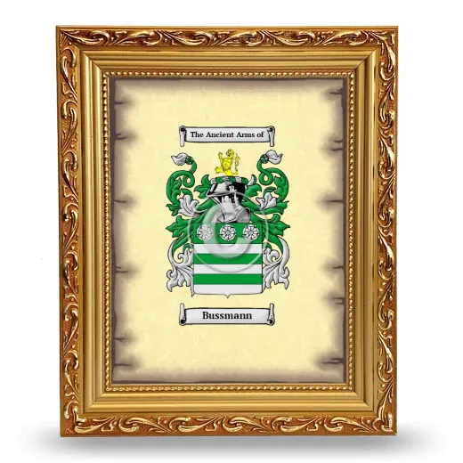 Bussmann Coat of Arms Framed - Gold