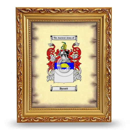 Bycott Coat of Arms Framed - Gold