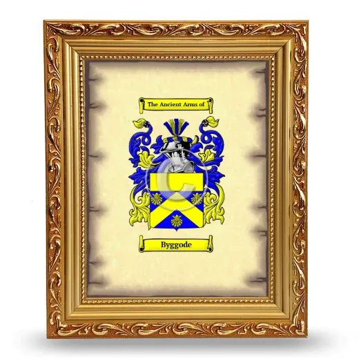 Byggode Coat of Arms Framed - Gold