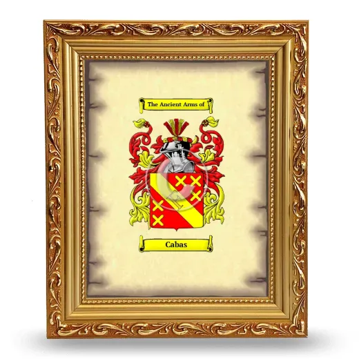 Cabas Coat of Arms Framed - Gold
