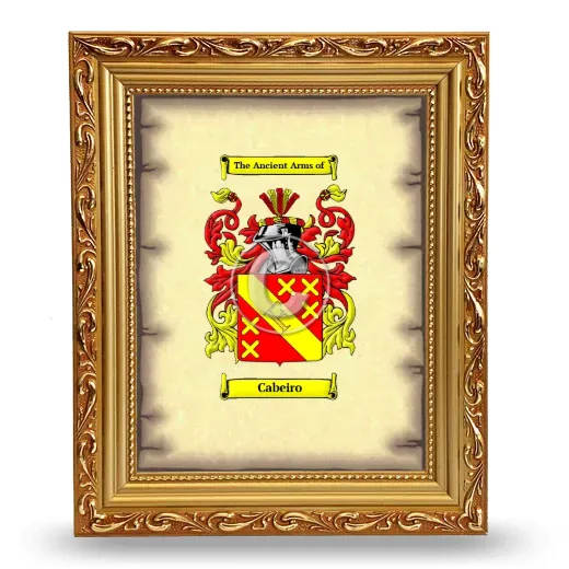 Cabeiro Coat of Arms Framed - Gold