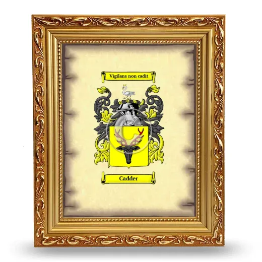 Cadder Coat of Arms Framed - Gold
