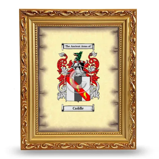 Caddle Coat of Arms Framed - Gold