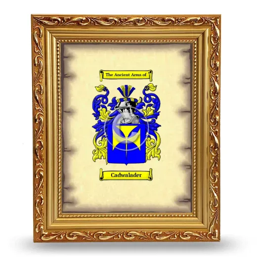Cadwalader Coat of Arms Framed - Gold