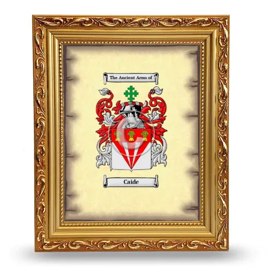 Caide Coat of Arms Framed - Gold