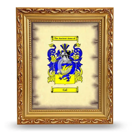 Cal Coat of Arms Framed - Gold