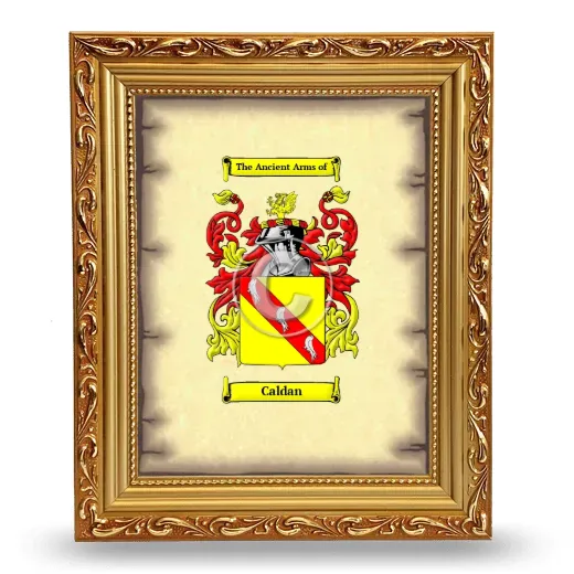 Caldan Coat of Arms Framed - Gold