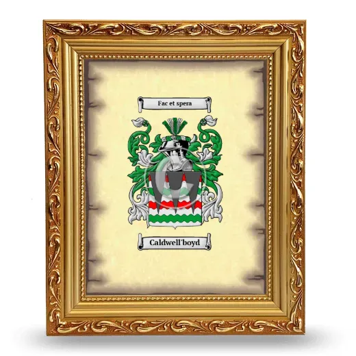 Caldwell'boyd Coat of Arms Framed - Gold