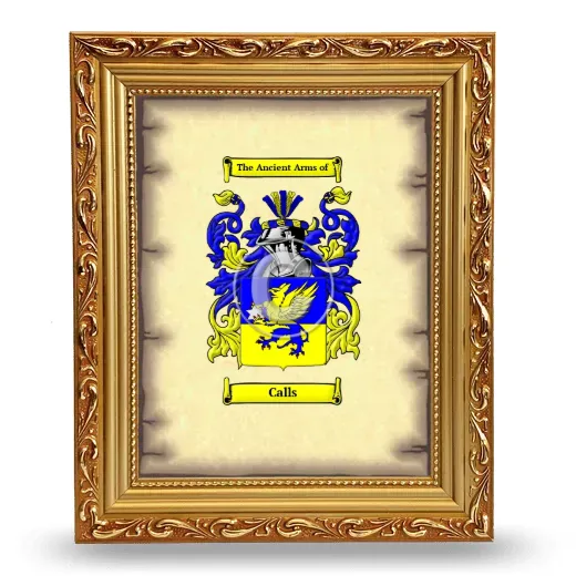 Calls Coat of Arms Framed - Gold