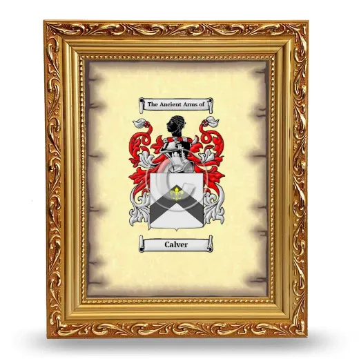 Calver Coat of Arms Framed - Gold