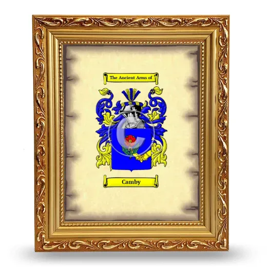 Camby Coat of Arms Framed - Gold
