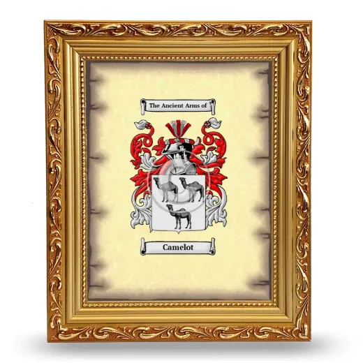 Camelot Coat of Arms Framed - Gold