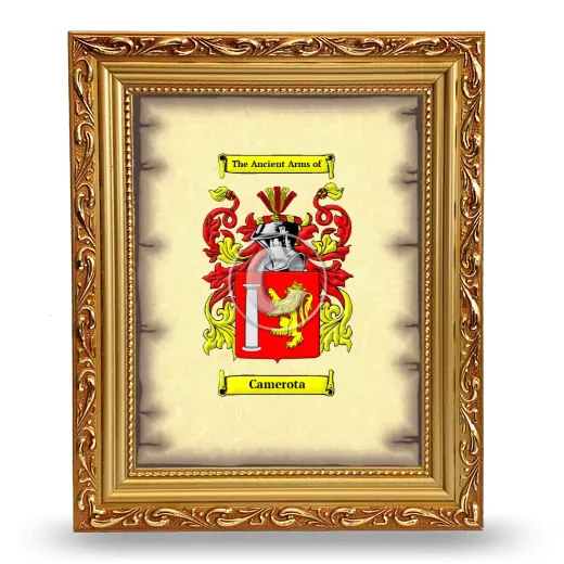 Camerota Coat of Arms Framed - Gold