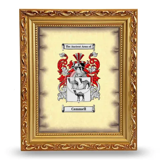 Cammell Coat of Arms Framed - Gold