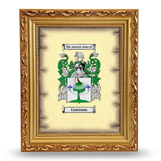Cancanon Coat of Arms Framed - Gold